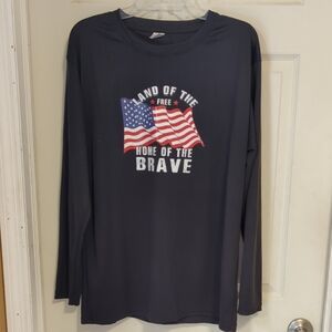 Patriotic Long Sleeve Shirt - Black Size Large